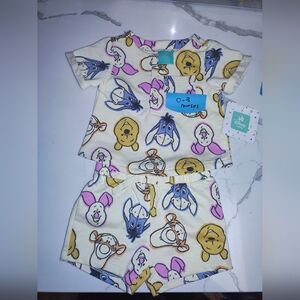 Disney Cream Baby Outfit with Colorful Characters